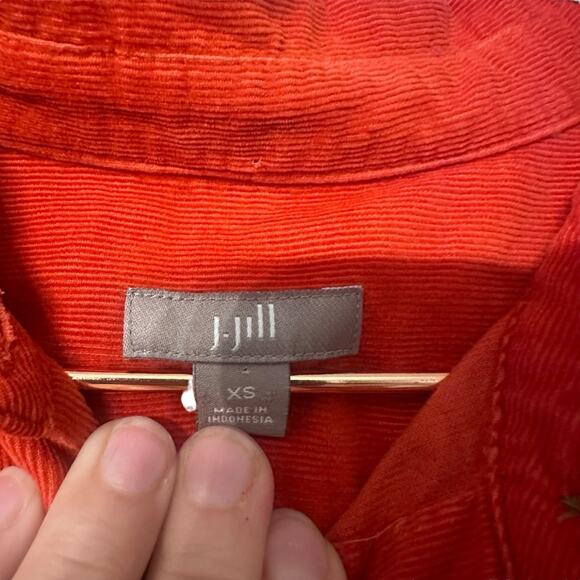 J. Jill corduroy button down long sleeve shirt size XS - Picture 3 of 6